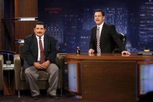 photo from set of Jimmy Kimmel Live