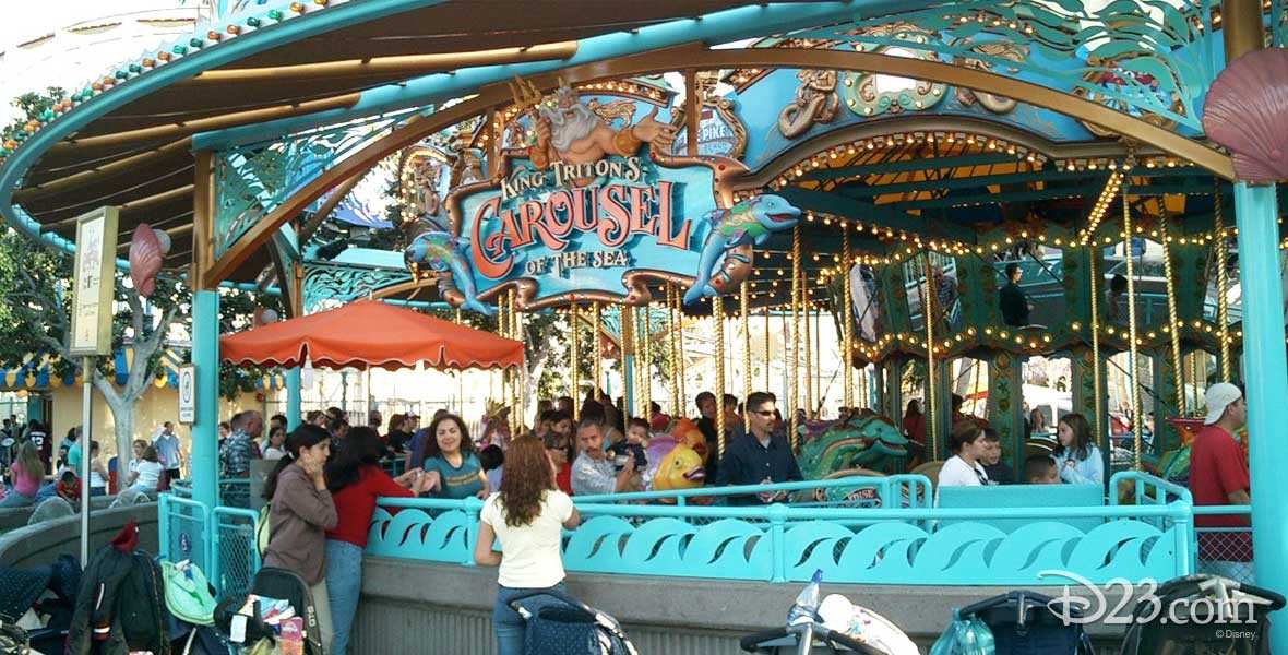 King Triton’s Carousel Attraction at Paradise Pier at Disney California Adventure