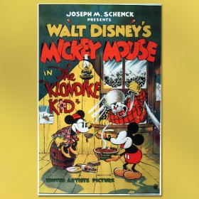 Poster for The Klondike Kid Mickey Mouse cartoon