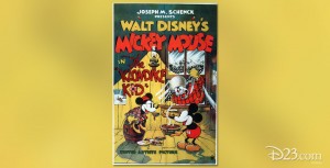 Poster for The Klondike Kid Mickey Mouse cartoon