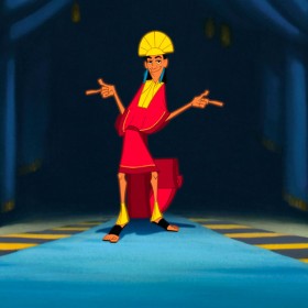 Kuzco Emperor and llama character in The Emperor’s New Groove