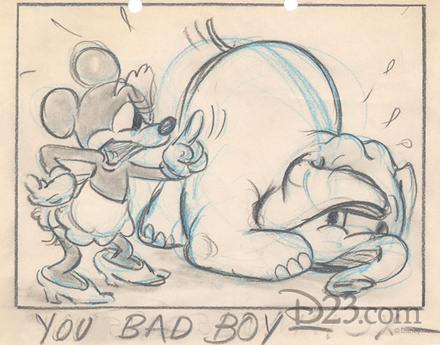sketch of Minnie reprimanding Bobo