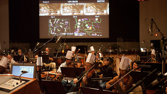 Orchestra composing the Ratatouille Ride at Disneyland Paris
