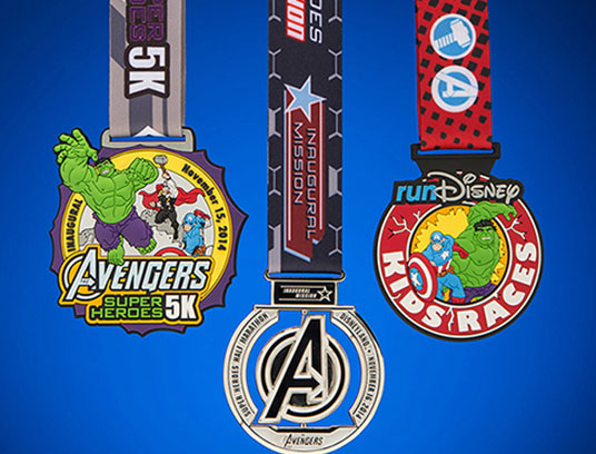 Avengers Super Heroes Half Marathon Medals