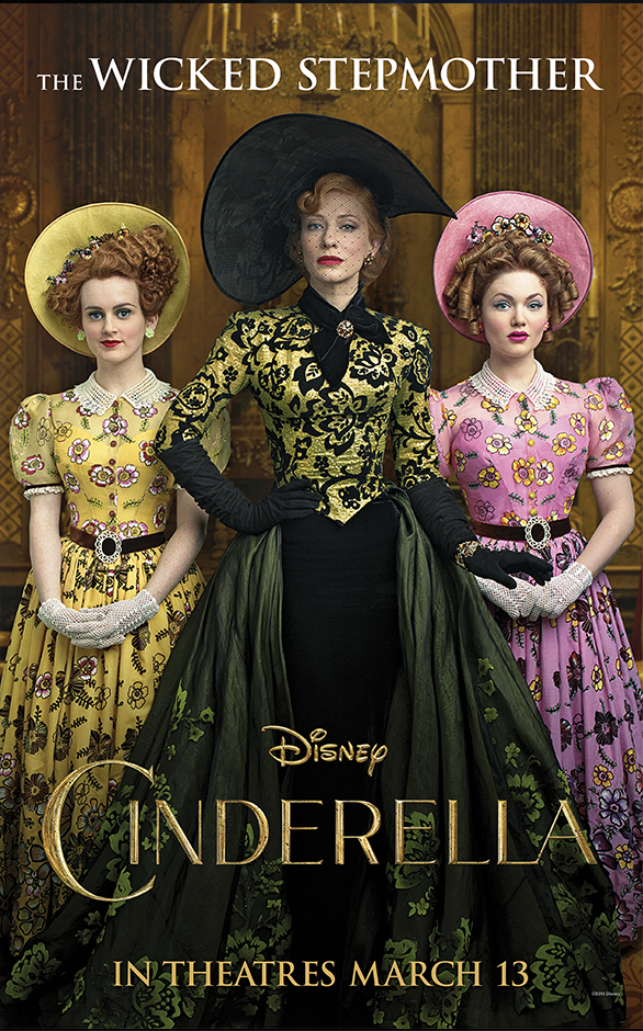 The Wicked Stepmother and her daughters from Disney's live-action "Cinderella"