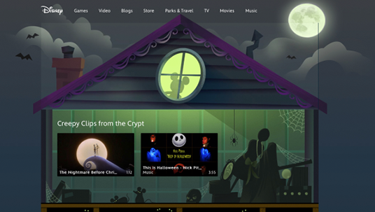 illustration from Disney.com's Haunted House