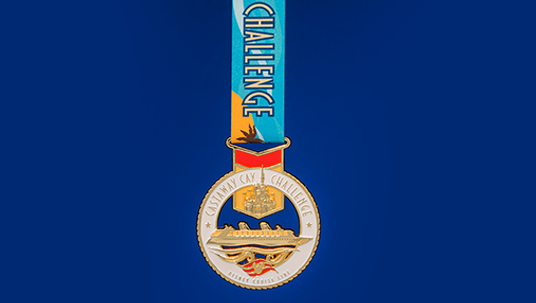 photo of Castaway Cay Challenge medal hanging from ribbon