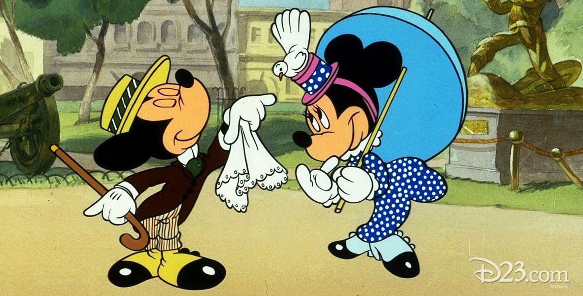 Photo of Mickey and Minnie in Disney Film Nifty Nineties