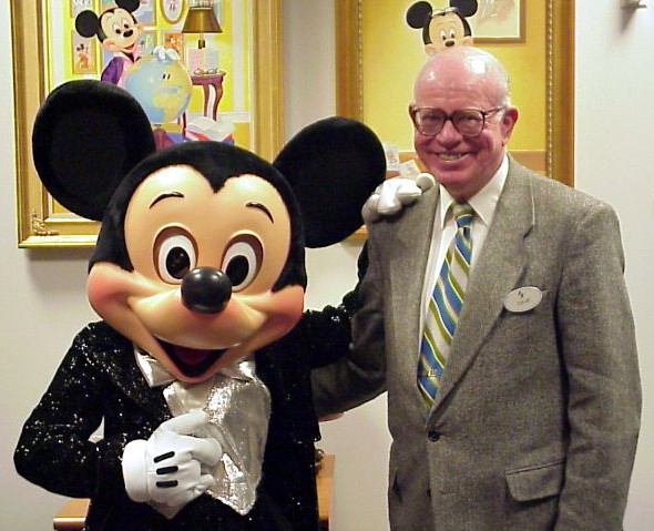 Dave Smith with Mickey Mouse - D23