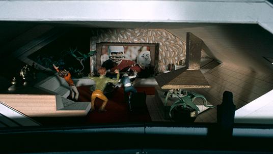 Space Mountain model of futuristic living room