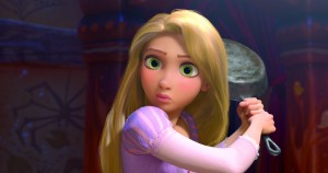 illustration of Rapuzel from the animated movie Tangled