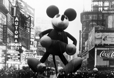 Mickey Mouse balloon in the Macy's Santa Claus Parade