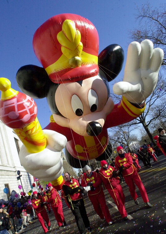Bandleader Mickey balloon had the honor of leading the first parade in the new millennium, the year 2000.