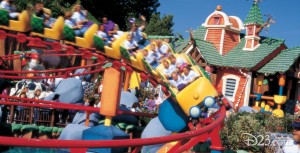 Photo of rollercoaster in Toontown Residence of characters in Who Framed Roger Rabbit.