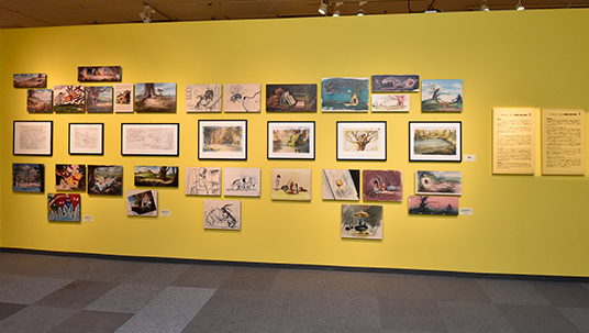 Winnie the Pooh artwork on display in the Walt Disney Archives Exhibit in Japan