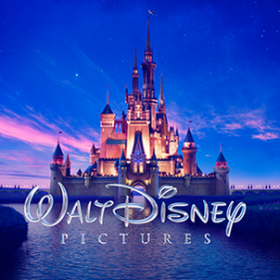 logo art for Walt Disney Pictures showing castle at sunset