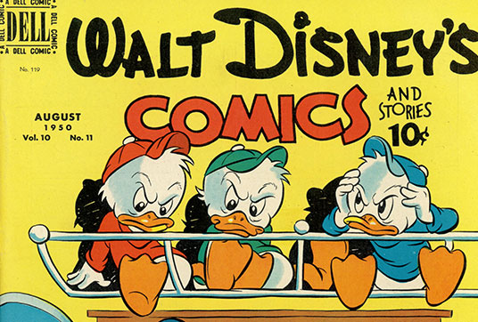 Walt Disney Comics featuring Donald Duck's nephews on the cover