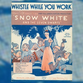 Poster of Snow White and the Seven Dwarfs Singing Whistle While You Work