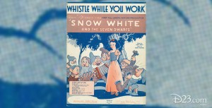 Poster of Snow White and the Seven Dwarfs Singing Whistle While You Work