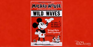 Poster for Disney Cartoon Wild Waves with Mickey Mouse