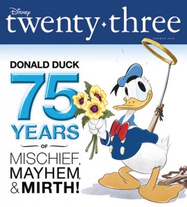 cover art Summer 2009 Disney Twenty-Three D23 Magazine featuring Donald Duck