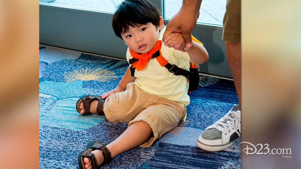 Little boy dressed as character from Disney Pixar UP at D23 EXPO 2015