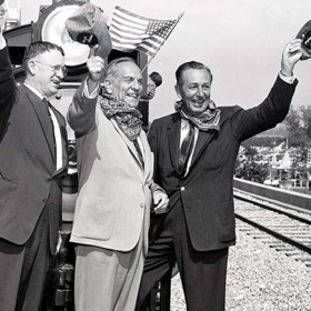 Walt Disney at Disneyland Opening Celebration