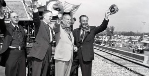 Walt Disney at Disneyland Opening Celebration