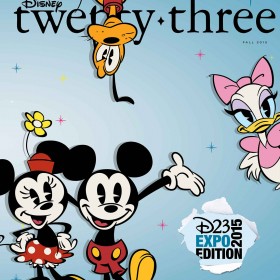 Disney twenty-three Fall 2015 cover art featuring D23 EXPO 2015