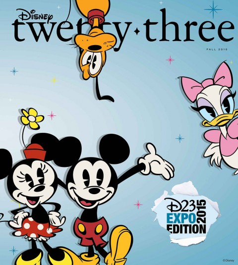 Disney twenty-three Fall 2015 cover art featuring D23 EXPO 2015