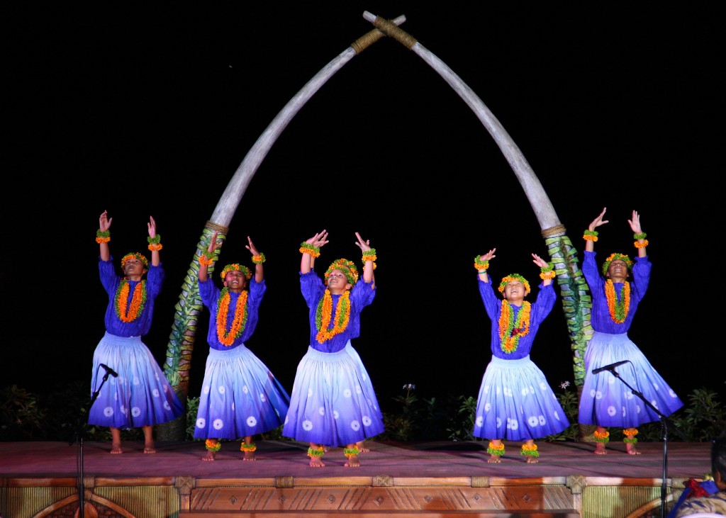 The Halau Hula Olana, a Keiki hula group on O'ahu, performs at the preview event for community leaders as part of the opening of Aulani, a Disney Resort & Spa. The children's hula group also participates in the Queen Lili'uokalani Keiki Hula Competition, which allows children to share their achievements in hula while learning about Lili'uokalani, the last reigning monarch of the Hawaiian Islands, along with learning about Hawai'i's history. As part of the opening of Aulani, and Disney's community gift to Hawai'i, Aulani will support the 37th annual competition in 2012.