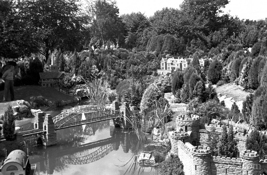 During a trip to Europe, Walt visited Bekonscot, outside of London, where he, his friends, and family walked through miniature replicas of famous cities around the world. Inspiration for the <i>Storybook Land Canal Boats</i> at Disneyland?