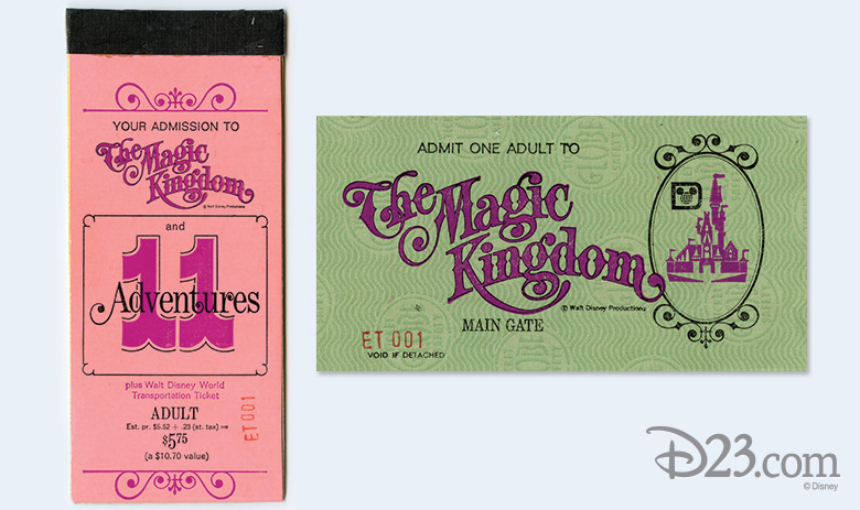 Vintage Disneyland Tickets: Well used Disneyland Press Photo's