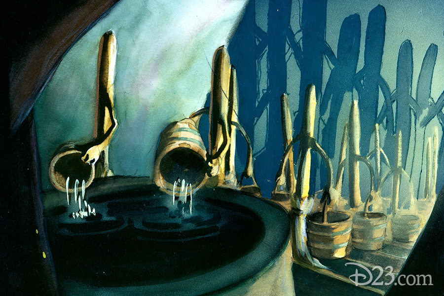 Concept art from The Sorcerer's Apprentice animated segment.
