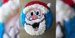 Santa Christmas cupcake