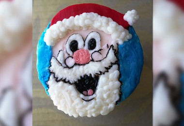 Santa Christmas cupcake