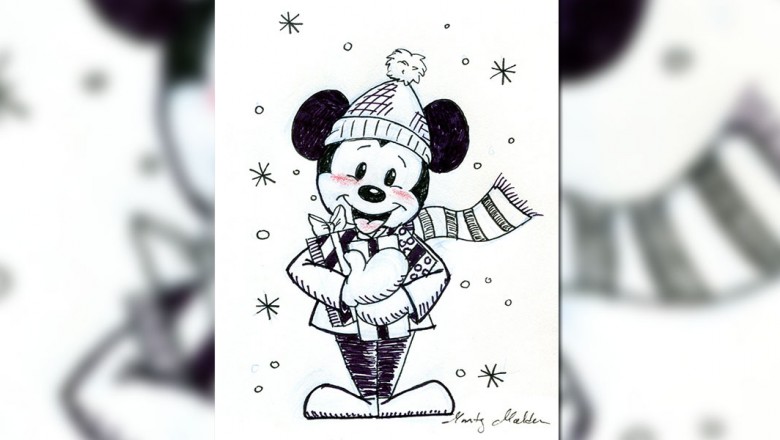 Mickey Mouse Christmas card
