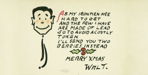 Walt Disney Christmas card