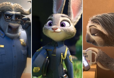 Bogo, Judy, and Flash from Zootopia
