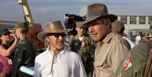 Steven Spielberg and Harrison Ford
