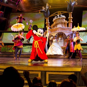 Mickey Mouse on stage during Mickey and the Magical Map