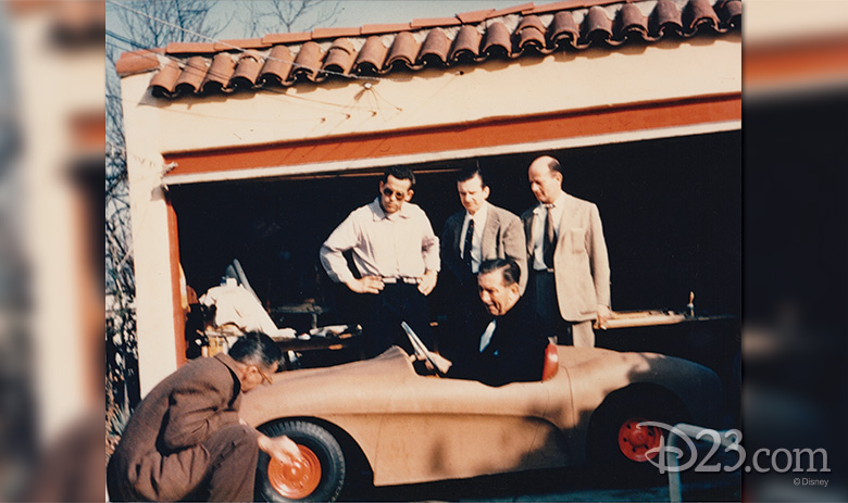 Roger Broggie, Bob Gurr, Bill Cottrell, and Dick Irvine