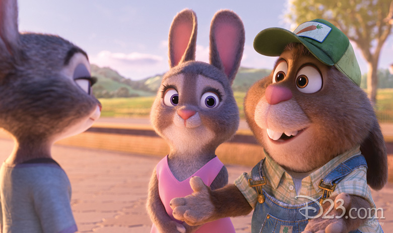 Judy Hopps with her mother and father