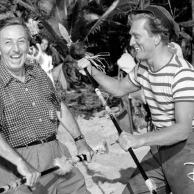 Walt Disney and Kirk Douglas