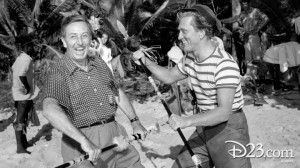Walt Disney and Kirk Douglas