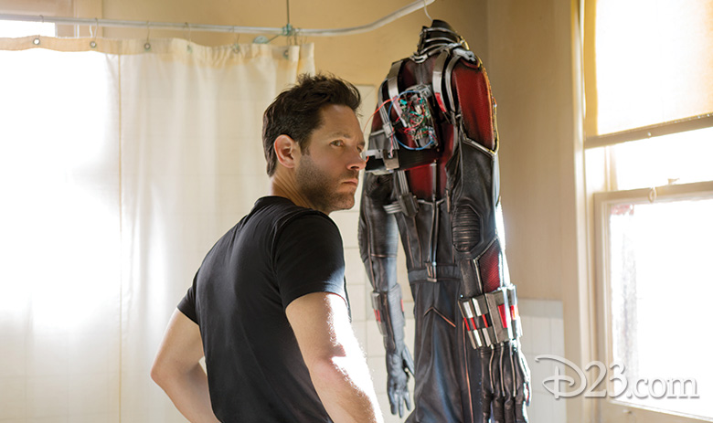 Scott Land and his Ant-Man suit