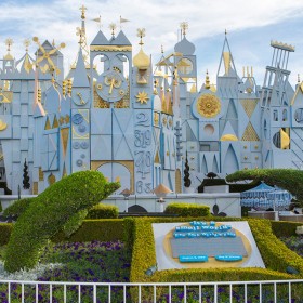 it's a small world exterior at Disneyland