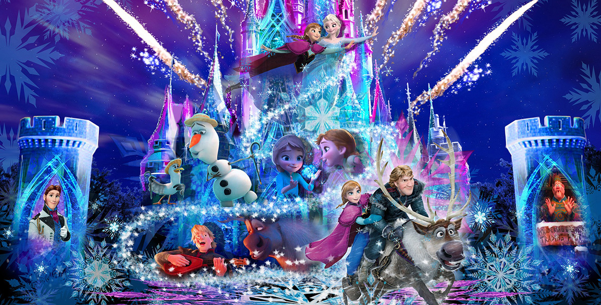 Frozen showed. Disneyland USA Frozen.