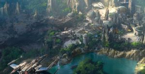 Star Wars-themed land artwork