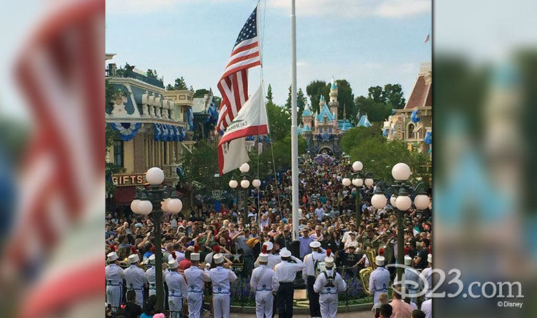 Disneyland Flag Retreat ceremony